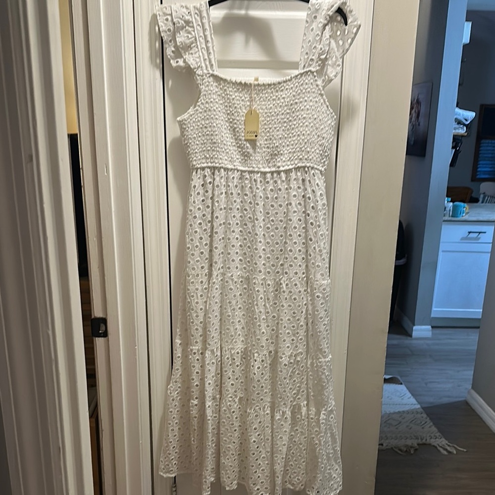 JODIFL White Eyelet Maxi Dress